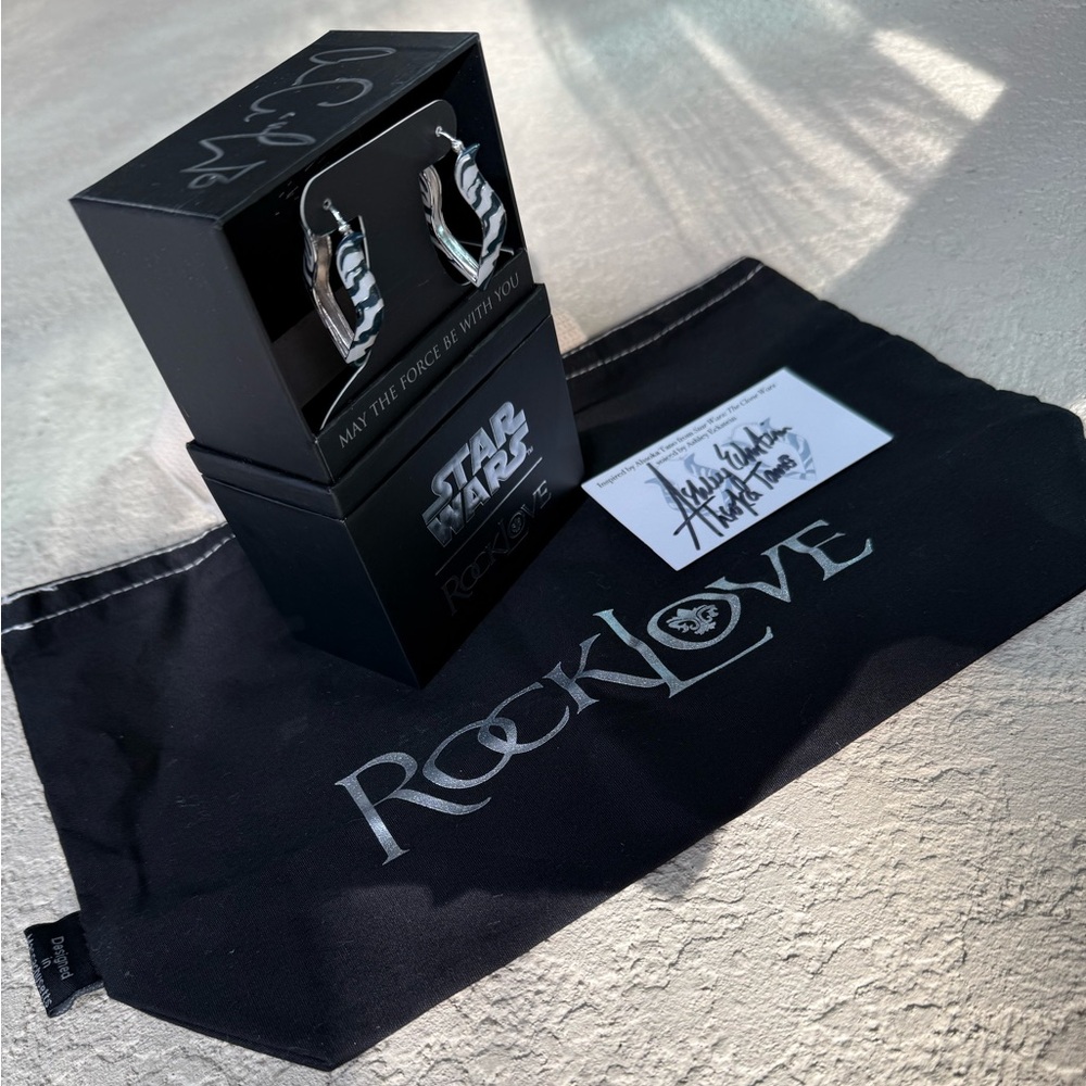 AHSOKA TANO EARRINGS ROCKLOVE JEWELRY SILVER STAR WARS